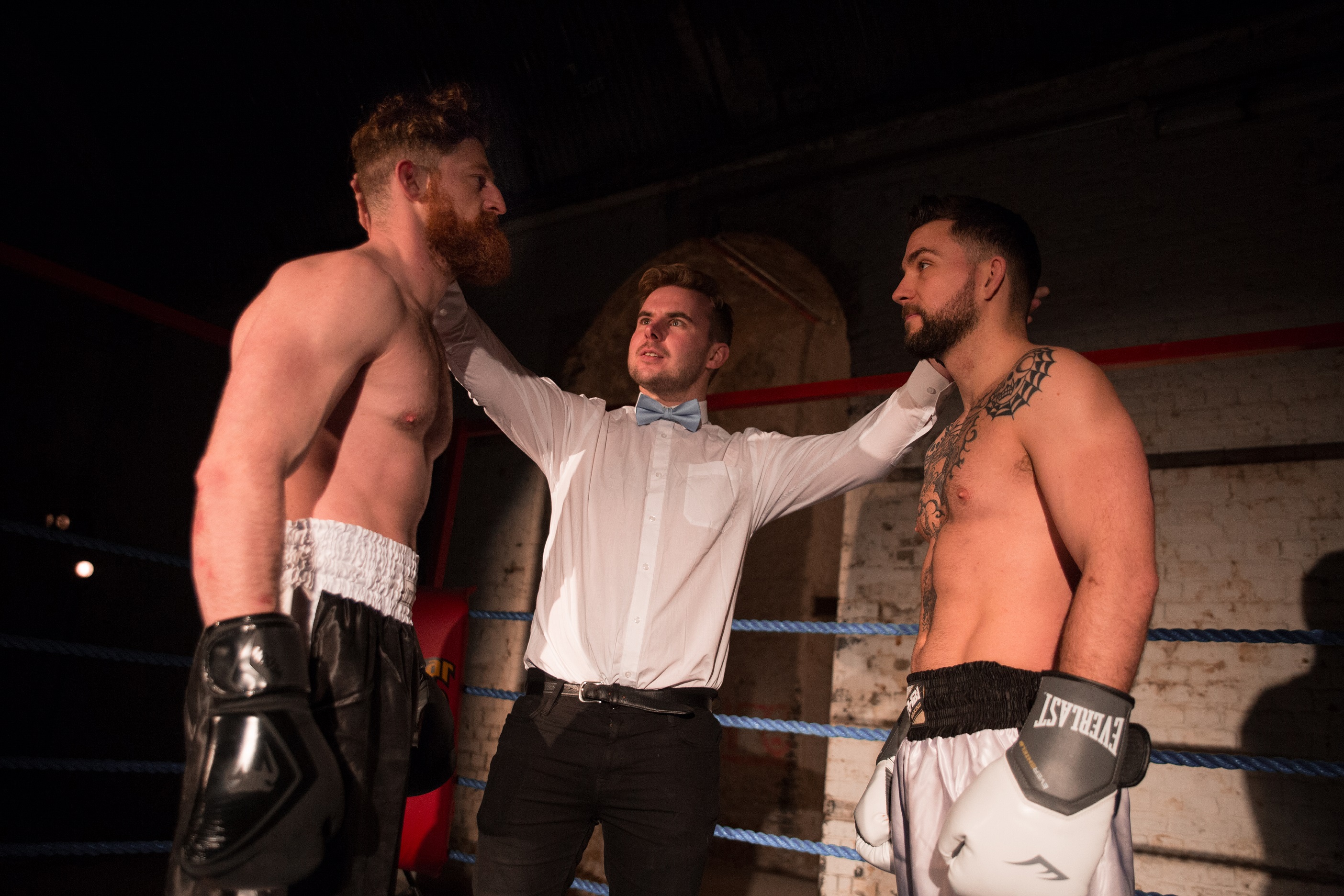 Fight Night. VAULT Festival. Photo Mark Senior 5. (Edward Linard, Ben Lydon and Pete Grimwood)