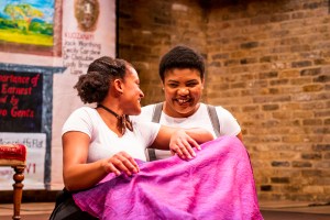 Ayesha Casley-Hayford and Kudzanayi Chiwawa laugh