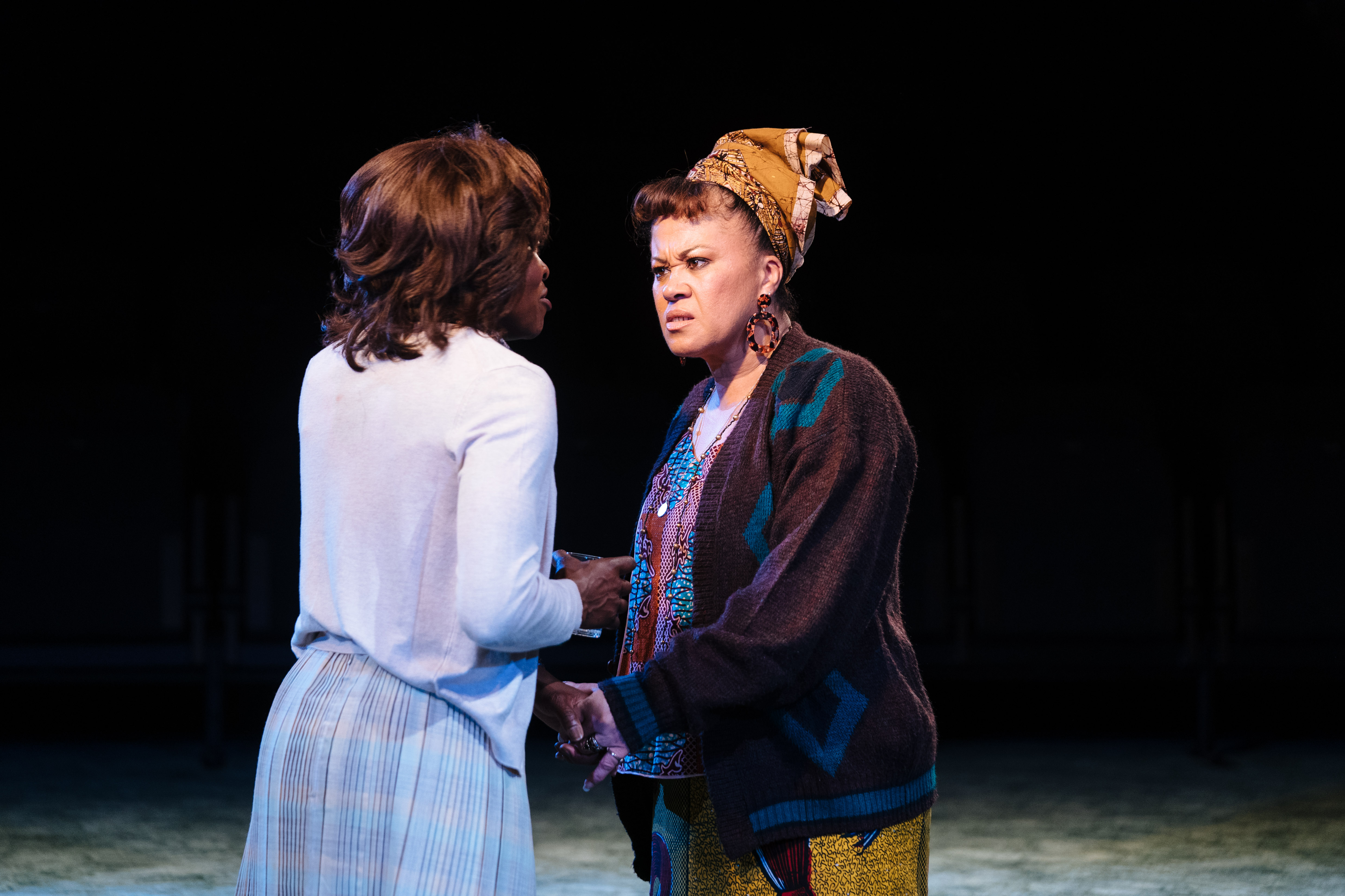 l-r Rakie Ayola as Vivian and Debra Stephens as Vernice in 'Strange Fruit' at the Bush Theatre. Photo credit Helen Murray